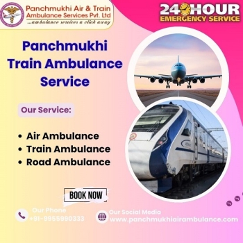 Book Panchmukhi Train Ambulance Service in Chandigarh with Healthcare Service at a Reasonable Cost