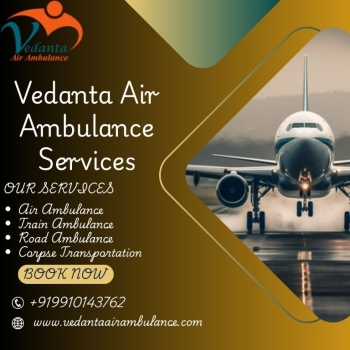 The Vedanta quickly starts transit and remains stable in Bikaner in an Air ambulance