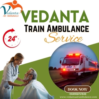Now book the Vedanta train ambulance service in Kochin for quick patient transfer