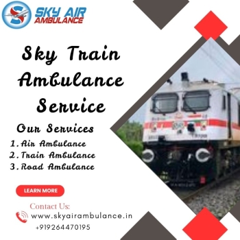 Book Sky Train Ambulance Service in Nagpur to safely transfer the patient