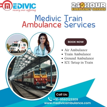 Medivic Emergency Train Ambulance in Ranchi – Comfort is higher and the cost is lower