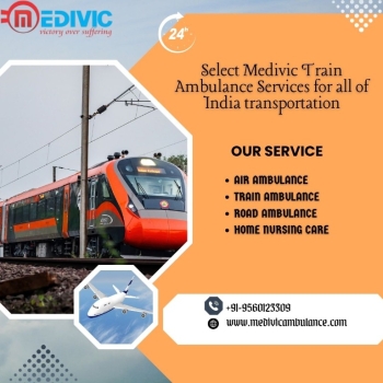 Medivic Train Ambulance for 24/7 Urgent Situation Medical Transportation in Patna