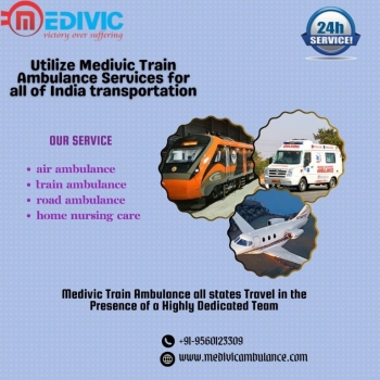Medivic Train Ambulance in Kolkata provides safe and reliable transfer of patients with a skilled team