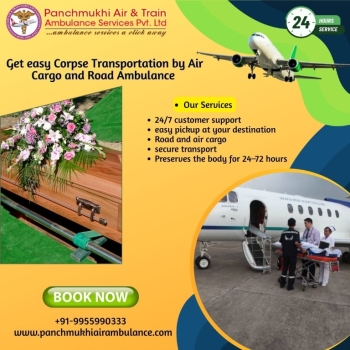 Panchmukhi corpse transport offer special chemical & wrapping for hygienic transport in Hyderabad