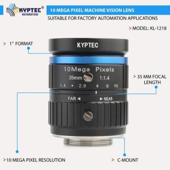 35 MM 10 MP Precision-Inspection Machine Vision Lens for 1-Inch Industrial Cameras | C-Mount – Kyptec Automation®