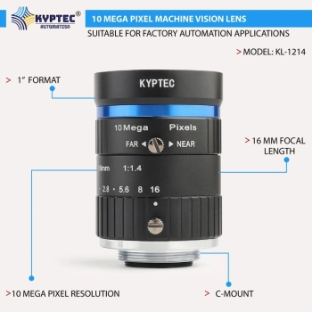 16 MM 10 MP Precision-Inspection Machine Vision Lens for 1-Inch Industrial Cameras | C-Mount – Kyptec Automation®