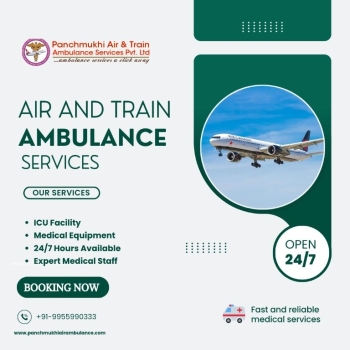 Get Air Ambulance Service with a Fully Dedicated Medical Unit from Chennai through Panchmukhi