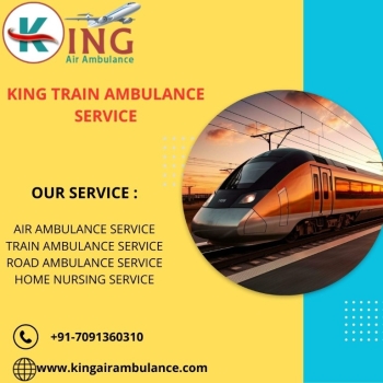 King Train Ambulance in Patna does not concession with the health of its patients during the journey