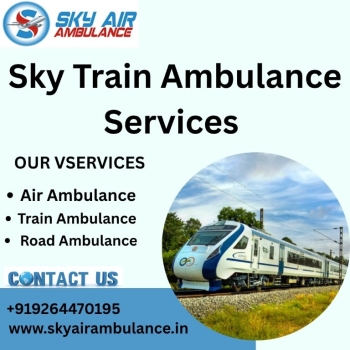 Choose Sky Train Ambulance Services in Jamsedpur with a high-tech medical setup