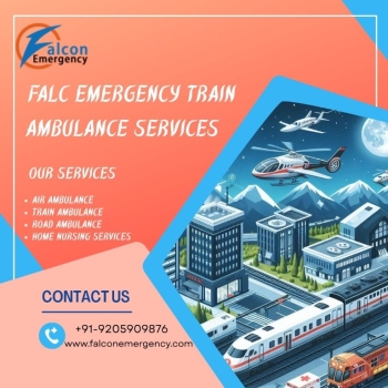 FALC Train Ambulance in Ranchi Provides Medical Transportation with ICU Facilities