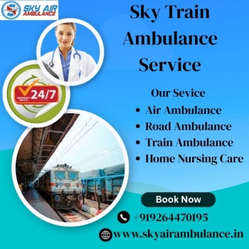 Choose Sky train Ambulance Service in Jabalpur with Low Medical Team
